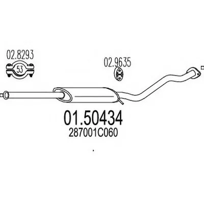 Средний глушитель выхлопных газов MTS купить
