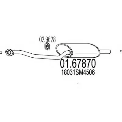 Глушитель выхлопных газов конечный MTS купить