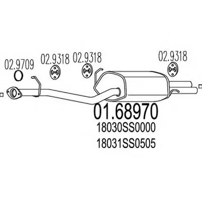 Глушитель выхлопных газов конечный MTS купить