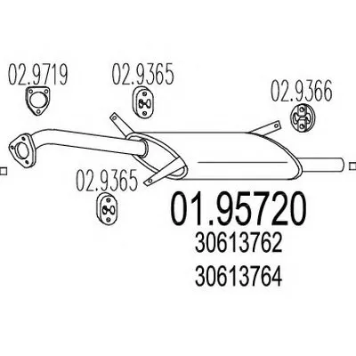 Глушитель выхлопных газов конечный MTS купить