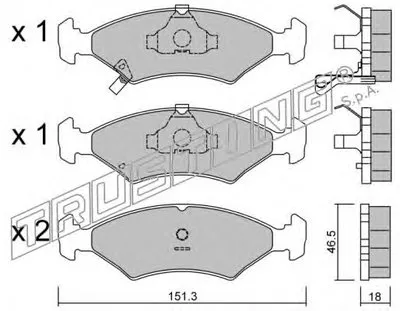 Комплект тормозных колодок, дисковый тормоз TRUSTING купить