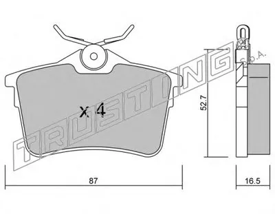 Комплект тормозных колодок, дисковый тормоз TRUSTING купить