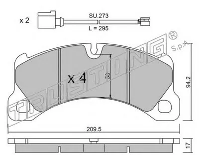 Комплект тормозных колодок, дисковый тормоз TRUSTING купить