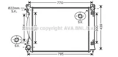 Радиатор, охлаждение двигателя AVA QUALITY COOLING купить