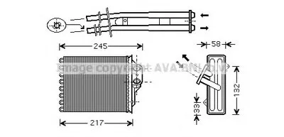Теплообменник, отопление салона AVA QUALITY COOLING купить