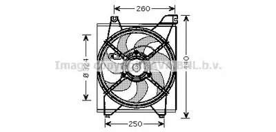 Вентилятор, охлаждение двигателя AVA QUALITY COOLING купить