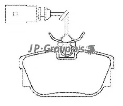 Комплект тормозных колодок, дисковый тормоз QH JP GROUP купить