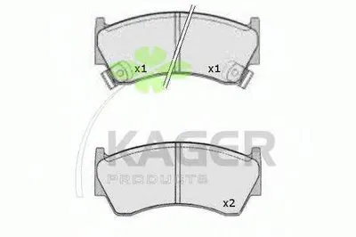 Комплект тормозных колодок, дисковый тормоз KAGER купить