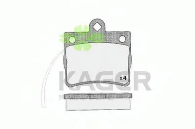 Комплект тормозных колодок, дисковый тормоз KAGER купить