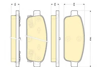Комплект тормозных колодок, дисковый тормоз GIRLING купить