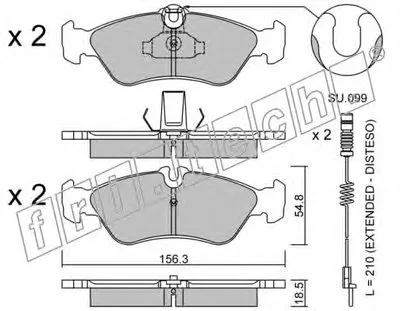 Комплект тормозных колодок, дисковый тормоз fri.tech. купить