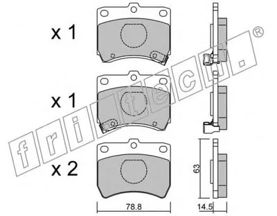 Комплект тормозных колодок, дисковый тормоз fri.tech. купить