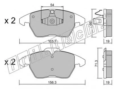 Комплект тормозных колодок, дисковый тормоз fri.tech. купить