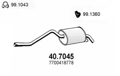 Глушитель выхлопных газов конечный ASSO купить