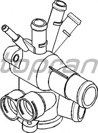 Фланец охлаждающей жидкости TOPRAN купить