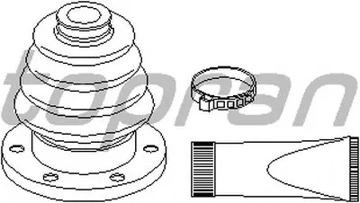 Комплект пылника, приводной вал TOPRAN купить