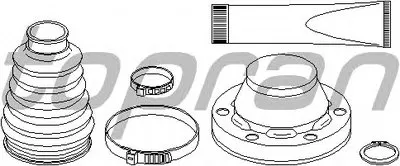 Комплект пылника, приводной вал TOPRAN купить