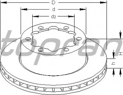 Тормозной диск TOPRAN купить