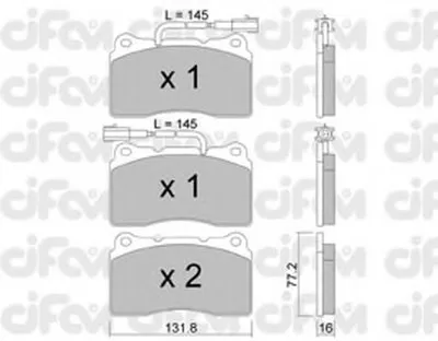 Комплект тормозных колодок, дисковый тормоз CIFAM купить