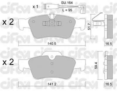 Комплект тормозных колодок, дисковый тормоз CIFAM купить