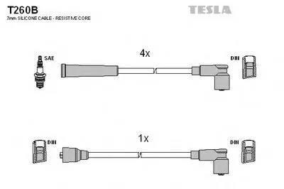 Комплект проводов зажигания TESLA купить