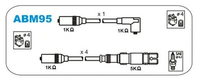 Комплект проводов зажигания JANMOR купить