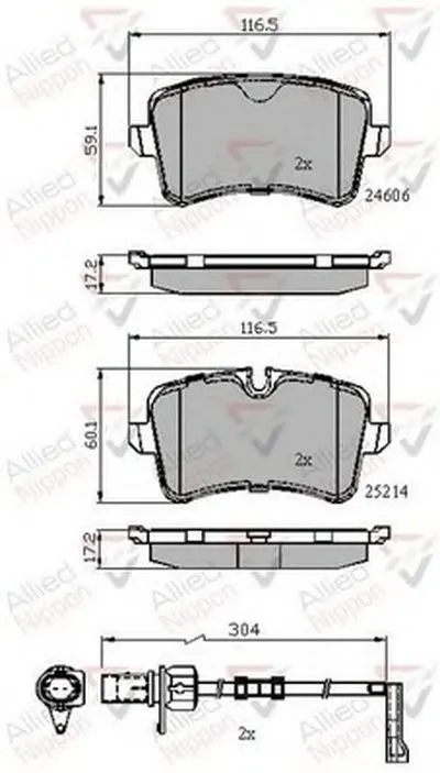 Комплект тормозных колодок, дисковый тормоз ANL Braking COMLINE купить