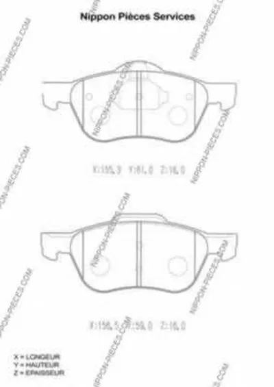 Комплект тормозных колодок, дисковый тормоз NPS купить
