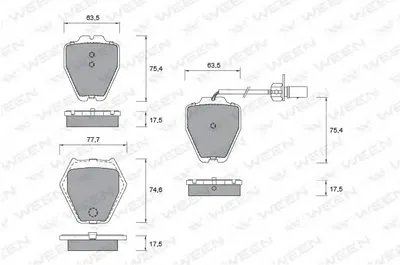 Комплект тормозных колодок, дисковый тормоз WEEN купить