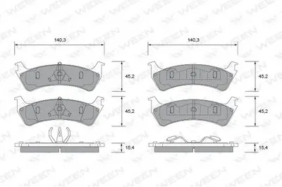 Комплект тормозных колодок, дисковый тормоз WEEN купить