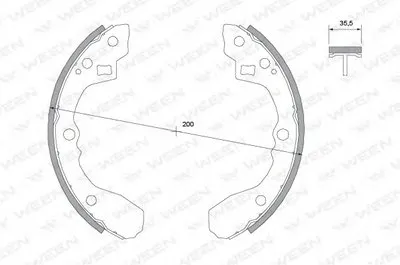 Комплект тормозных колодок WEEN купить