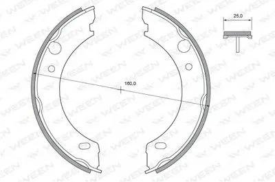 Комплект тормозных колодок, стояночная тормозная система WEEN купить