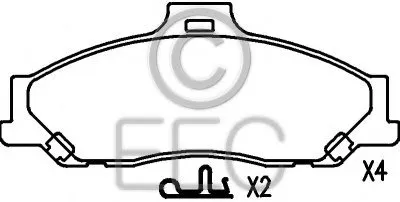 Комплект тормозных колодок, дисковый тормоз EEC купить