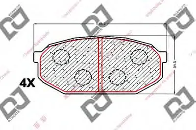 Комплект тормозных колодок, дисковый тормоз DJ PARTS купить