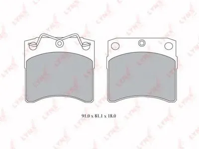 Комплект тормозных колодок, дисковый тормоз LYNXauto купить