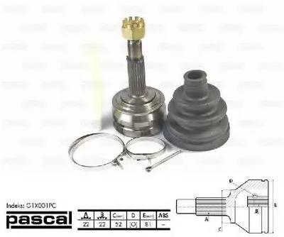 Шарнирный комплект, приводной вал PASCAL купить