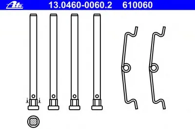 Комплектующие, колодки дискового тормоза ATE купить