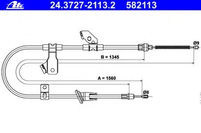 Трос, стояночная тормозная система ATE купить