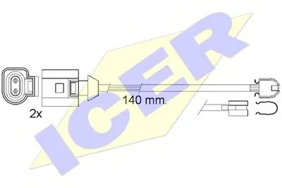 Сигнализатор, износ тормозных колодок ICER купить