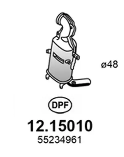 Сажевый / частичный фильтр, система выхлопа ОГ ASSO купить