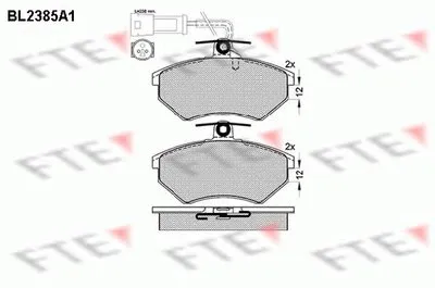 Комплект тормозных колодок, дисковый тормоз FTE купить