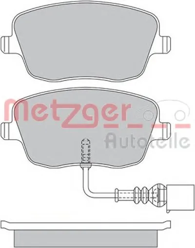 Комплект тормозных колодок, дисковый тормоз METZGER купить