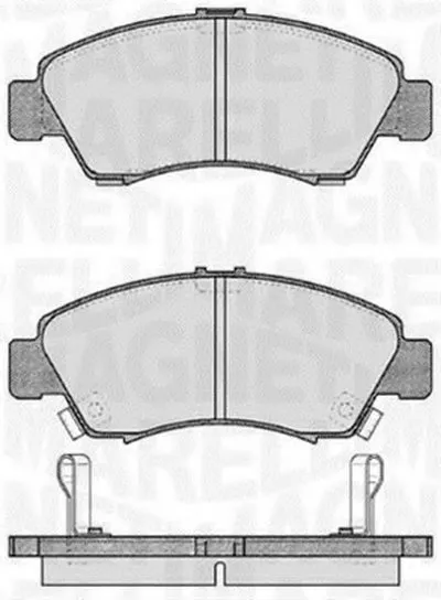 Комплект тормозных колодок, дисковый тормоз MAGNETI MARELLI купить