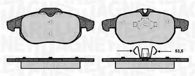 Комплект тормозных колодок, дисковый тормоз MAGNETI MARELLI купить