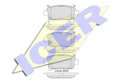 Комплект тормозных колодок, дисковый тормоз ICER купить
