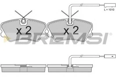 Комплект тормозных колодок, дисковый тормоз BREMSI купить