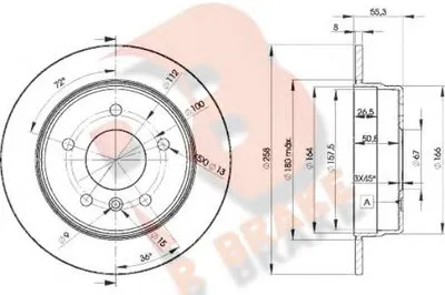 Тормозной диск R BRAKE купить