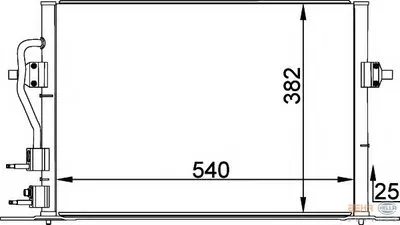 Конденсатор, кондиционер BEHR HELLA SERVICE HELLA купить