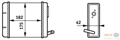 Теплообменник, отопление салона BEHR HELLA SERVICE HELLA купить