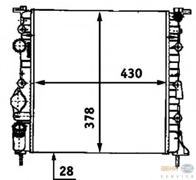 Радиатор, охлаждение двигателя BEHR HELLA SERVICE HELLA купить